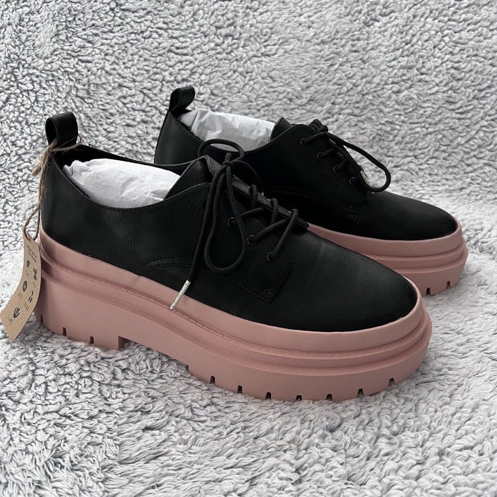 Steve Madden Malene Loafer Size 9 Women Block Chunky Colorblock Black NEW in Box